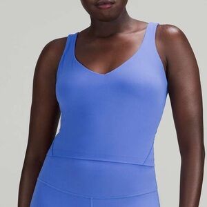 lululemon Align™ Tank Top Blue Wild Indigo Sleeveless Crop Top With Padded Bra